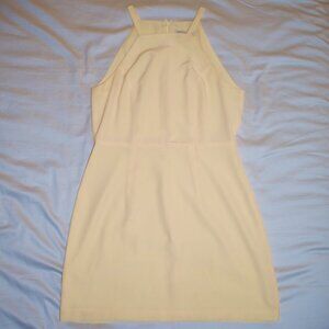 Ashleigh Taylor Sleeveless Butter Yellow Halter Mini Dress
